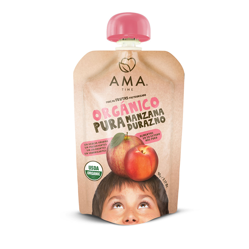 AMATIME 有(yǒu)機(jī)桃子(zǐ)蘋果泥90g